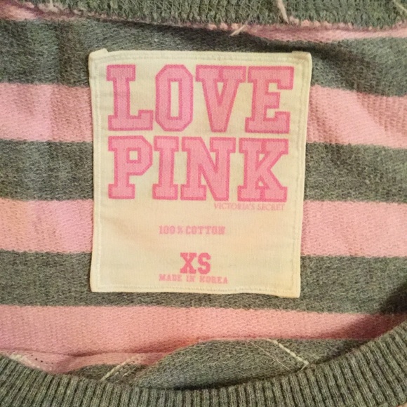 LAST CHANCE VS PINK striped sweatshirt tunic XS - Picture 2 of 4